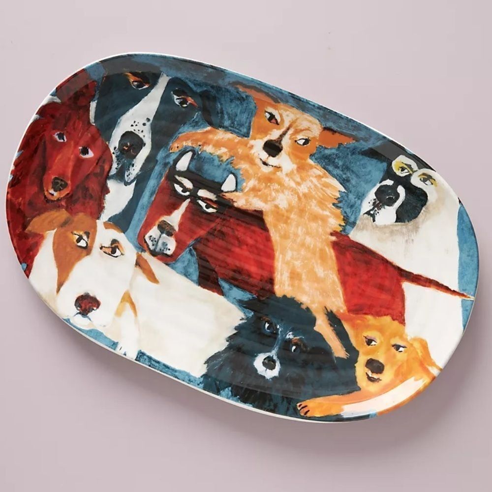 The Art of Anthropology featuring Carole Akins Furry Friends Platter